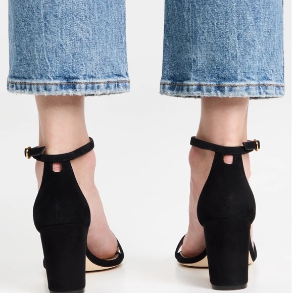 Stuart Weitzman Nearlynude Ankle strap suede leather sandals size 8B - Picture 3 of 16